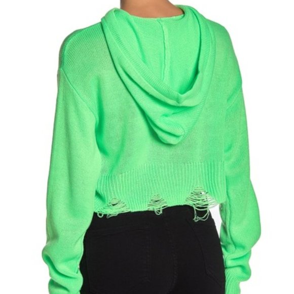 Wild Honey Distressed Hooded Sweater Size M - Picture 2 of 8